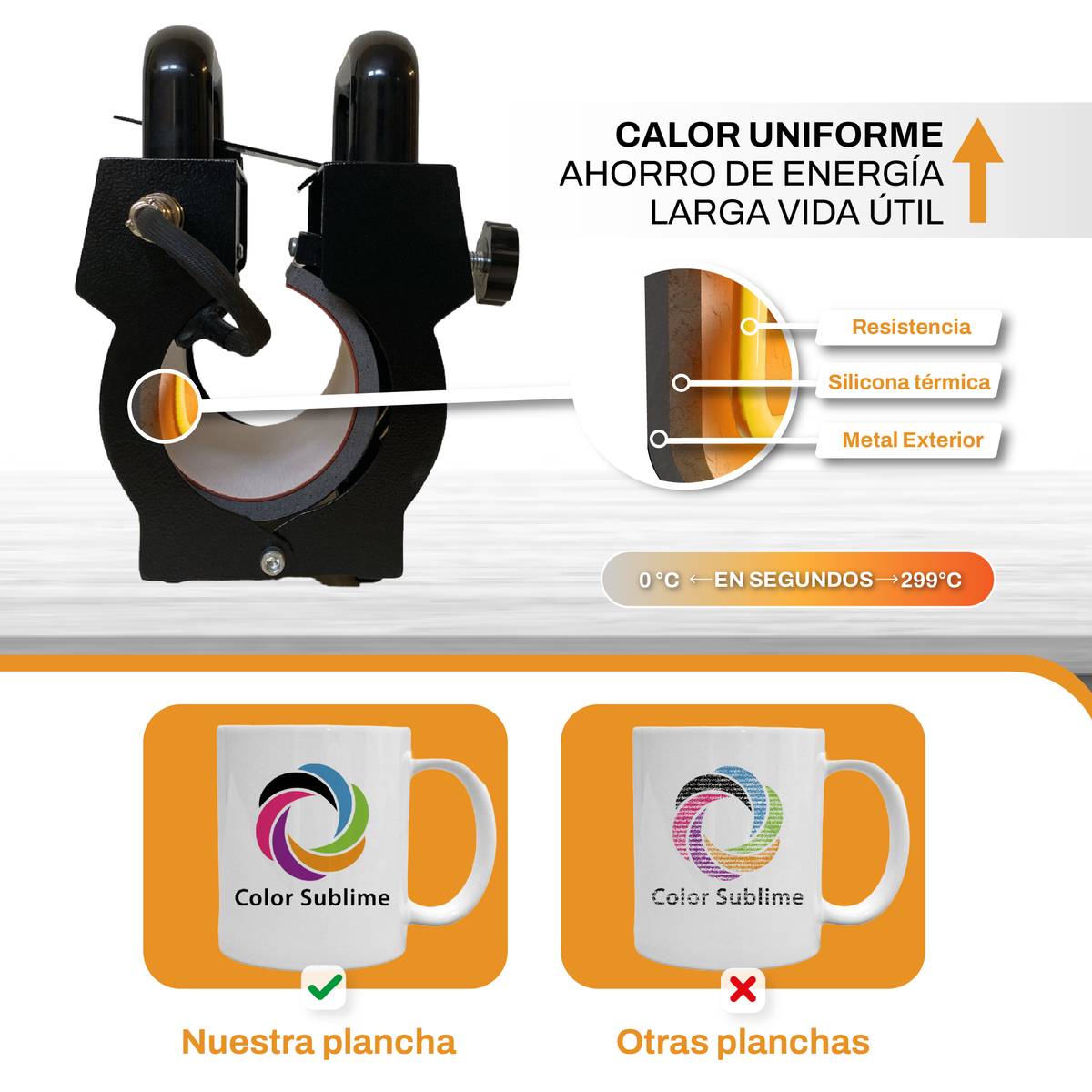 Sublimadora Portatil de Taza Simple Almeja CS